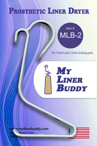 MLB-2, My Liner Buddy Prosthetic Locking Liner Dryer Hook (Fits 10mm and 12mm Locking Pins) (See pictured examples of locking pins for the MLB-2)